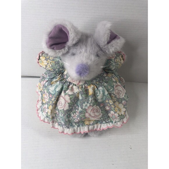 Vintage 1993 collectors Chubby club mouse plush stuffed animal floral dress - Picture 4 of 4